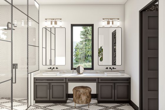 Interior - Master Bathroom 1 for Modern House Plan #455-232 - 2 bed, 3 bath
