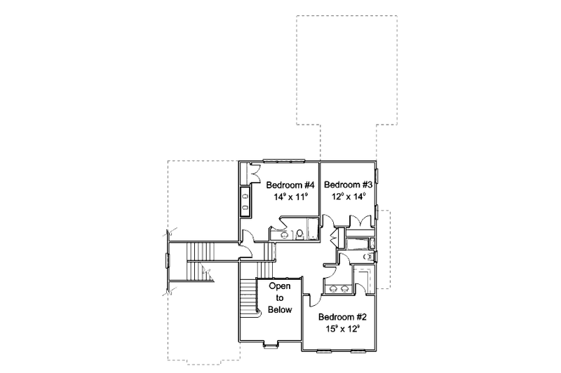 House Plan Design - Floor Plan - Upper Floor for Country House Plan #429-46 - 4 bed, 3.5 bath