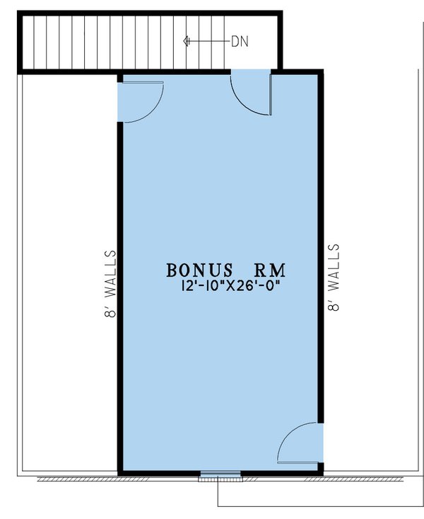 Traditional Floor Plan - Upper Floor Plan #923-332