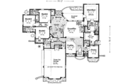 European Style House Plan - 4 Beds 3.5 Baths 2760 Sq/Ft Plan #310-275 