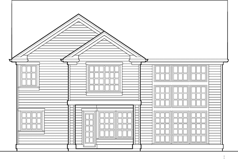 Home Plan - Exterior - Rear Elevation for Traditional House Plan #48-826 - 4 bed, 2.5 bath