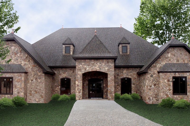 Home Plan - Exterior - Front Elevation 7 for European House Plan #119-350 - 3 bed, 3.5 bath