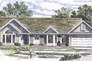 House Blueprint - Ranch Exterior - Front Elevation Plan #316-127
