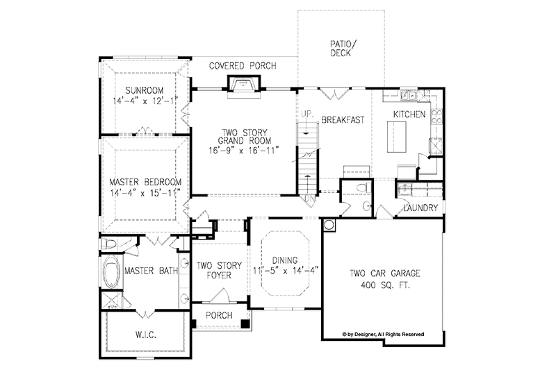 Dream House Plan - Floor Plan - Main Floor for Traditional House Plan #54-323 - 4 bed, 3.5 bath