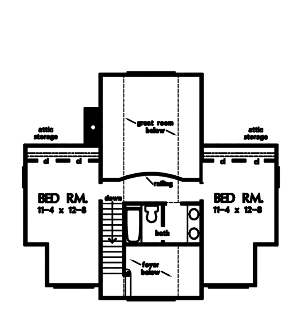 House Plan Design - Country Floor Plan - Upper Floor Plan #929-860