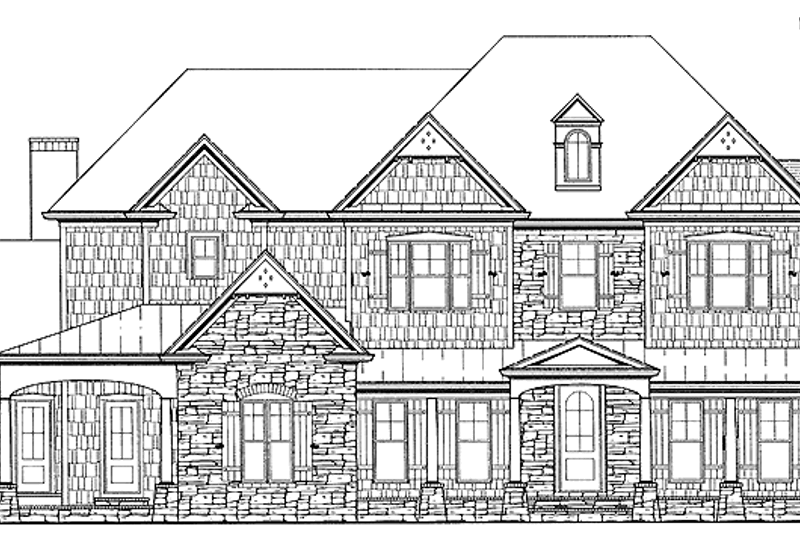 Architectural House Design - Craftsman Exterior - Front Elevation Plan #54-188