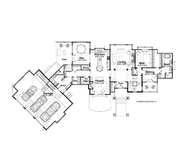 Craftsman Floor Plan - Main Floor Plan #928-224