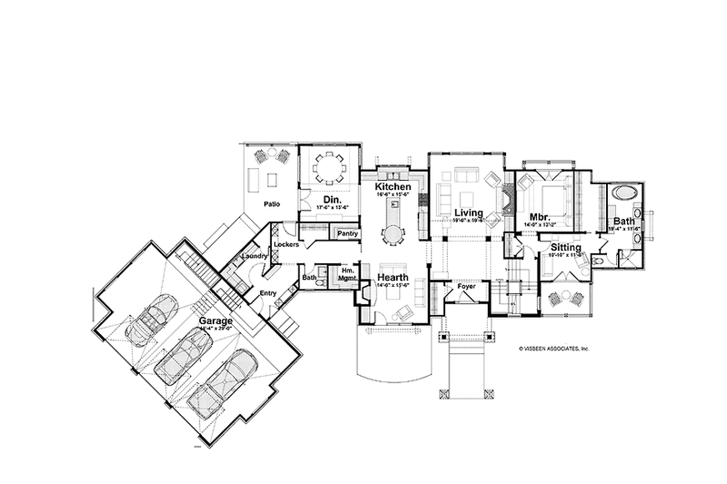 Home Plan - Floor Plan - Main Floor for Craftsman House Plan #928-224 - 4 bed, 3.5 bath
