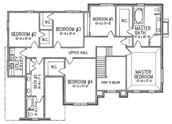 Architectural House Design - Country Floor Plan - Upper Floor Plan #994-21