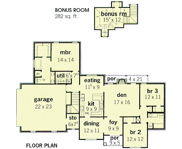 European Floor Plan - Main Floor Plan #16-128