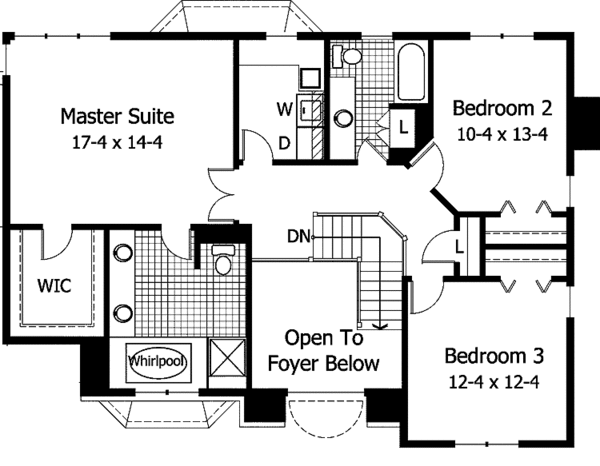 Dream House Plan - Traditional Floor Plan - Upper Floor Plan #51-840