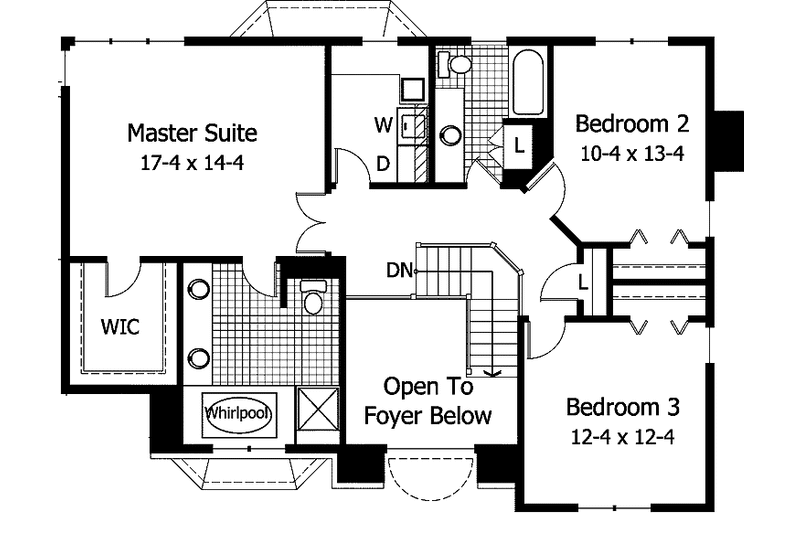 Dream House Plan - Floor Plan - Upper Floor for Traditional House Plan #51-840 - 3 bed, 2.5 bath