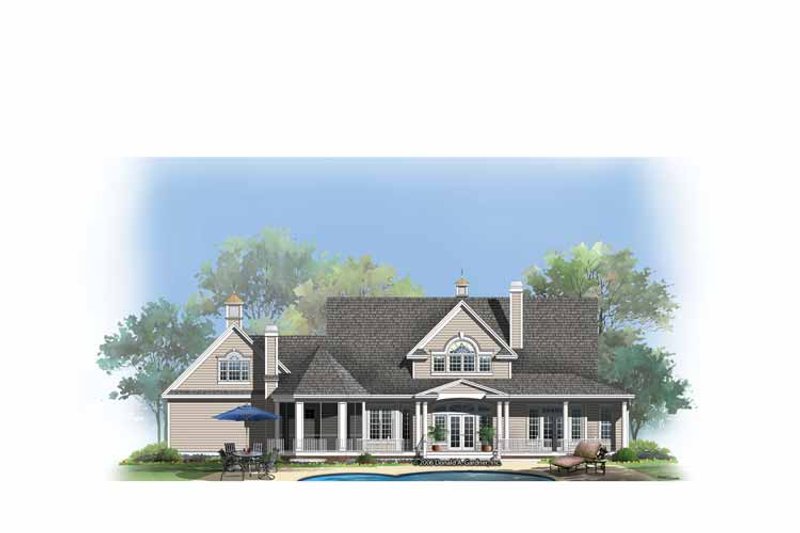 Home Plan - Exterior - Rear Elevation 1 for Country House Plan #929-857 - 3 bed, 3 bath
