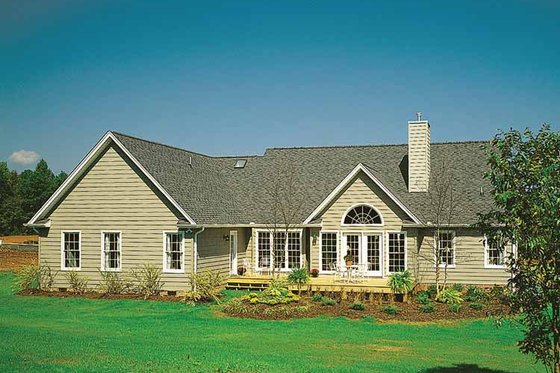 Exterior - Rear Elevation 1 for Country House Plan #929-377 - 3 bed, 2 bath