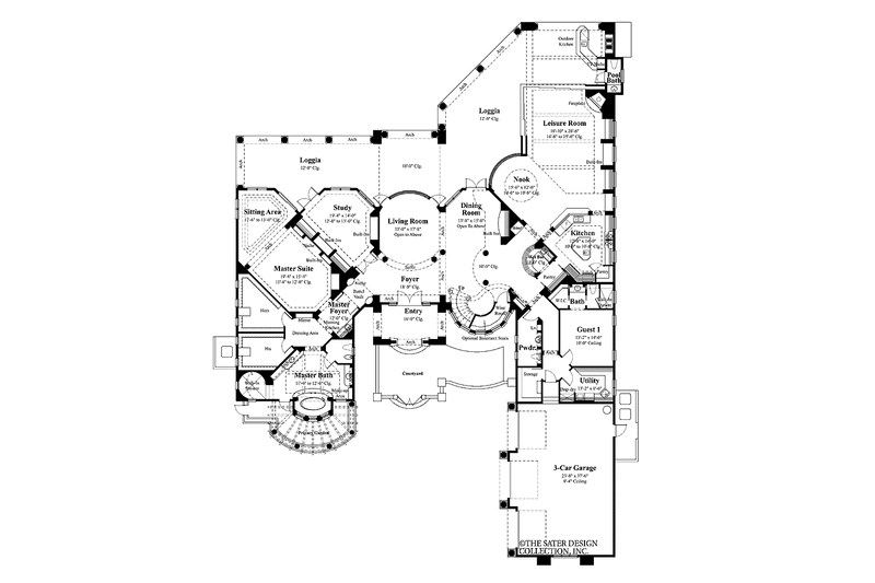 Dream House Plan - Floor Plan - Main Floor for European House Plan #930-357 - 4 bed, 4 bath