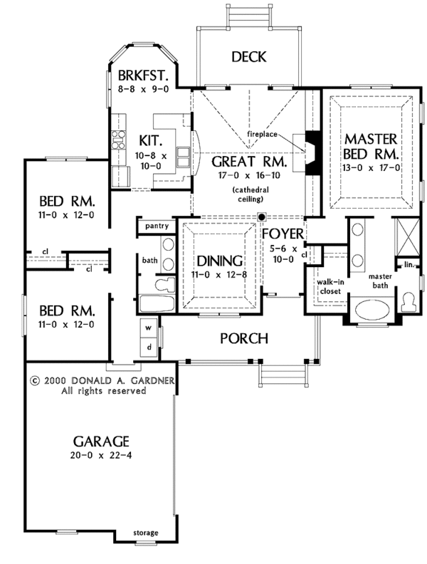 House Plan Design - Ranch Floor Plan - Main Floor Plan #929-589