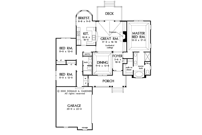 Home Plan - Floor Plan - Main Floor for Ranch House Plan #929-589 - 3 bed, 2 bath