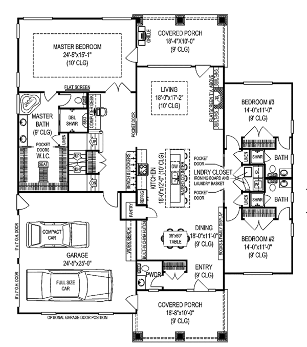 Architectural House Design - Contemporary Floor Plan - Main Floor Plan #11-272