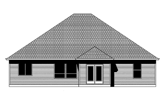 Exterior - Rear Elevation for Craftsman House Plan #943-9 - 3 bed, 2 bath