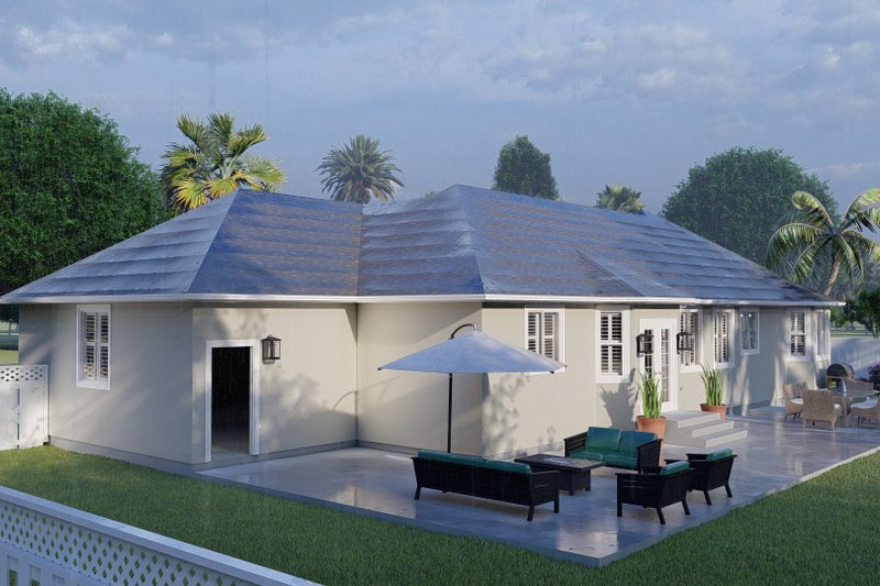 House Blueprint - Exterior - Rear Elevation 1 for Farmhouse House Plan #1060-104 - 3 bed, 2 bath