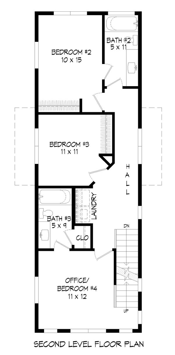 Contemporary Floor Plan - Upper Floor Plan #932-1324
