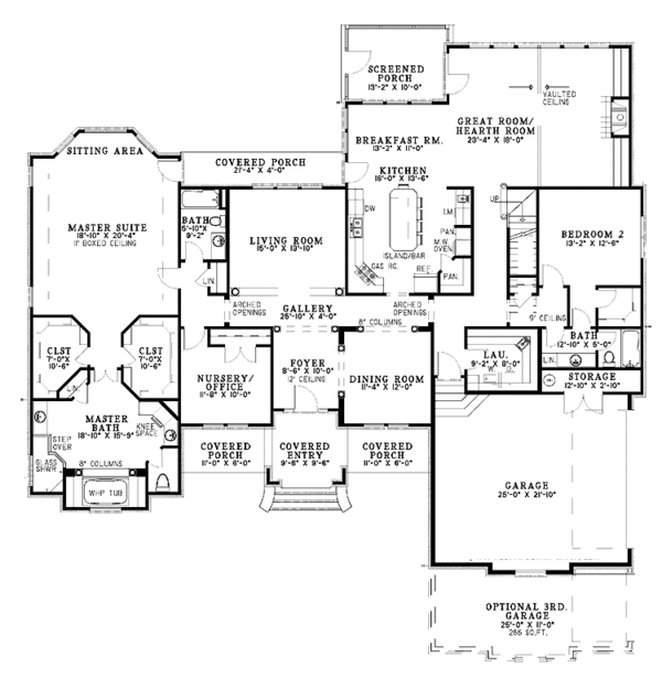 Contemporary Floor Plan - Main Floor Plan #17-2826