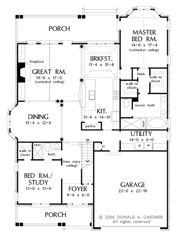 House Plan Design - Traditional Floor Plan - Main Floor Plan #929-796