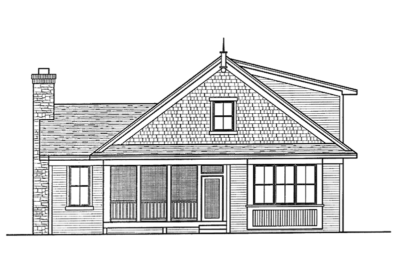 Dream House Plan - Exterior - Rear Elevation for Country House Plan #51-963 - 3 bed, 2 bath