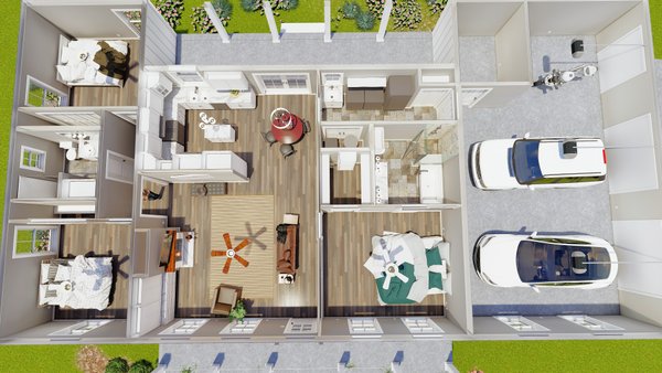 Home Plan - Farmhouse Floor Plan - Main Floor Plan #44-258