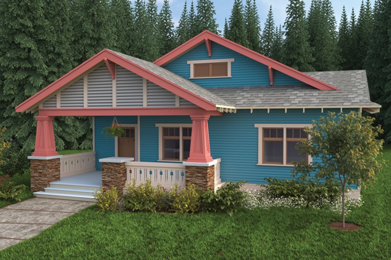 Home Plan - Exterior - Front Elevation for Craftsman House Plan #895-63 - 3 bed, 2.5 bath