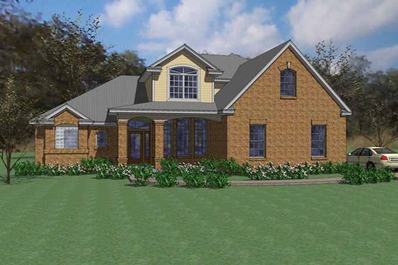 Dream House Plan - Traditional Exterior - Front Elevation Plan #120-241