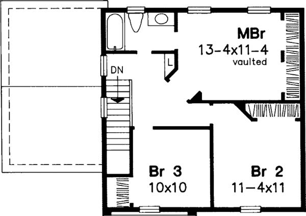 Architectural House Design - Country Floor Plan - Upper Floor Plan #320-552