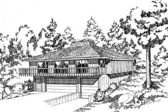 Exterior - Front Elevation for Contemporary House Plan #312-764 - 2 bed, 1.5 bath