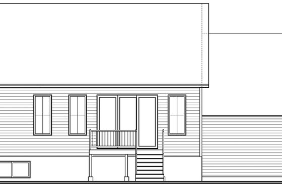 Exterior - Rear Elevation for Craftsman House Plan #23-2728 - 2 bed, 1 bath