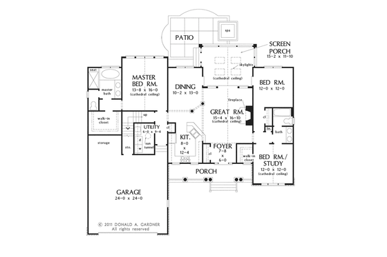 Floor Plan - Main Floor for Country House Plan #929-940 - 3 bed, 2 bath