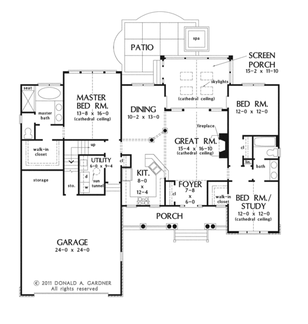 Architectural House Design - Country Floor Plan - Main Floor Plan #929-940