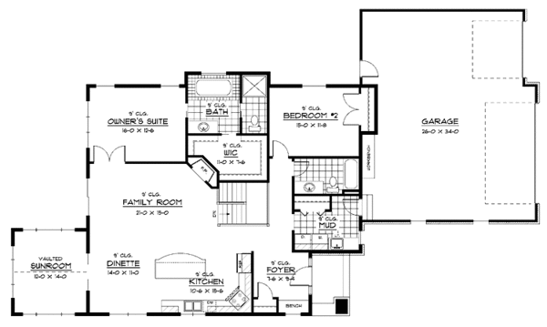 Dream House Plan - European Floor Plan - Main Floor Plan #51-604
