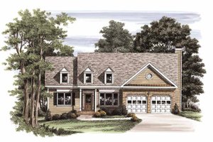 Country Exterior - Front Elevation Plan #927-555
