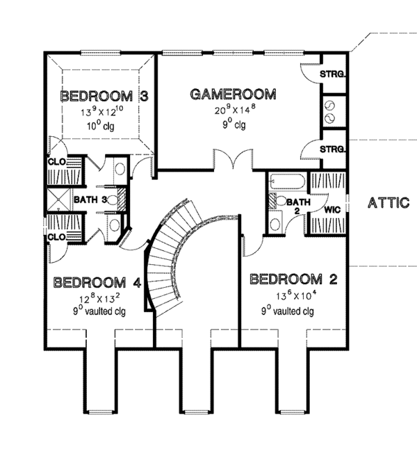 House Plan Design - Country Floor Plan - Upper Floor Plan #472-322