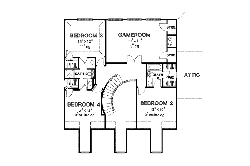 Dream House Plan - Floor Plan - Upper Floor for Country House Plan #472-322 - 4 bed, 4.5 bath