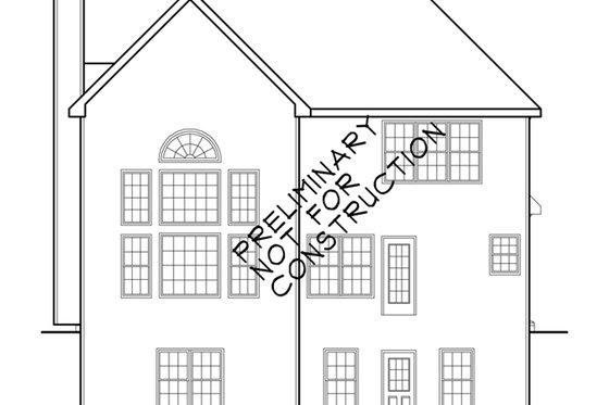 Exterior - Rear Elevation for Country House Plan #927-829 - 3 bed, 3 bath
