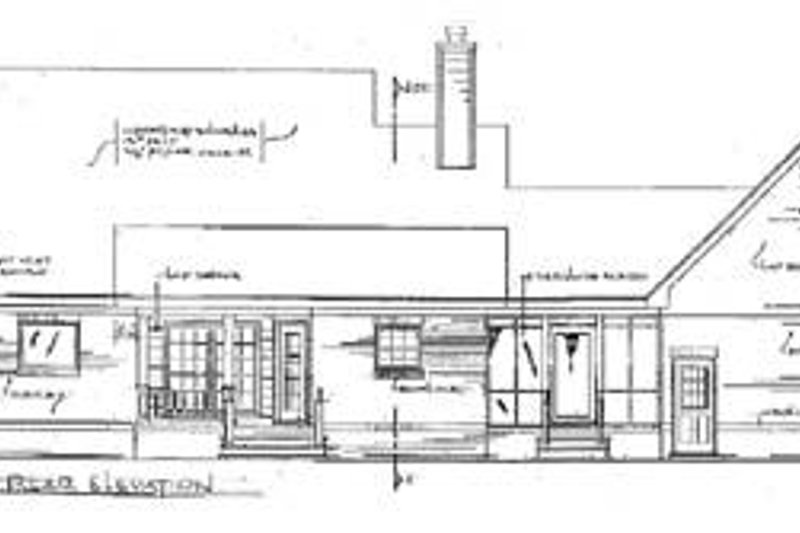 House Design - Traditional Exterior - Rear Elevation Plan #14-155