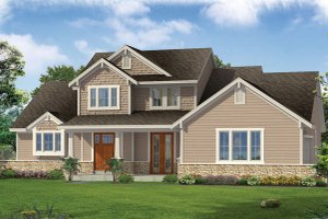 Exterior - Front Elevation for Craftsman House Plan #46-830 - 3 bed, 2.5 bath