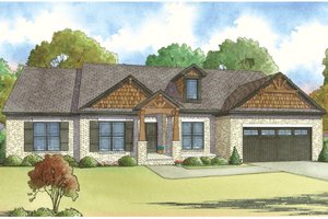 Ranch Exterior - Front Elevation Plan #17-3396