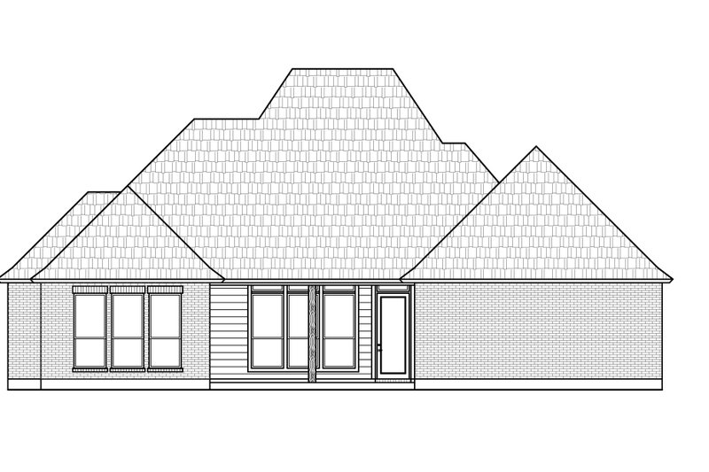 Architectural House Design - Exterior - Rear Elevation for Southern House Plan #1074-35 - 4 bed, 2.5 bath