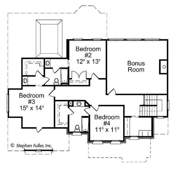 Dream House Plan - Colonial Floor Plan - Upper Floor Plan #429-397