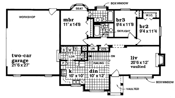 Architectural House Design - Victorian Floor Plan - Main Floor Plan #47-879