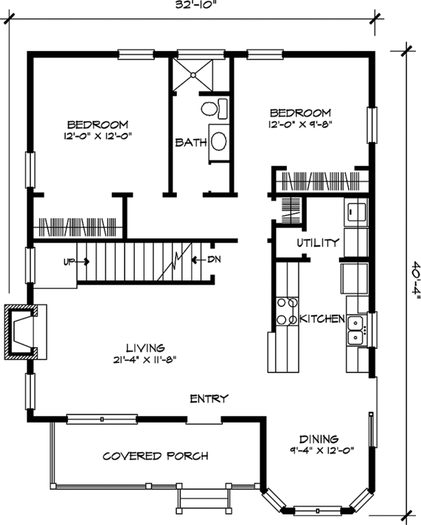 Architectural House Design - Country Floor Plan - Main Floor Plan #140-187