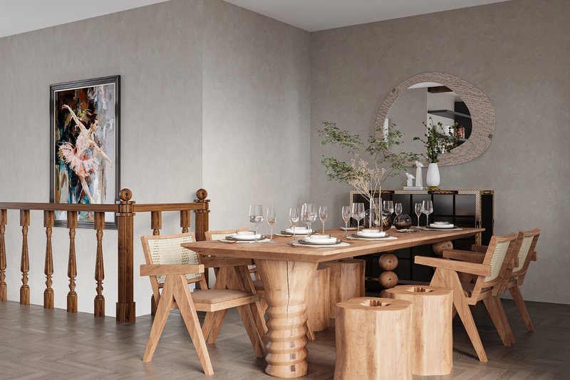 Dream House Plan - Interior - Dining Room for Craftsman House Plan #54-562 - 4 bed, 3 bath