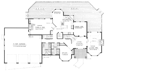Dream House Plan - Traditional Floor Plan - Main Floor Plan #303-469